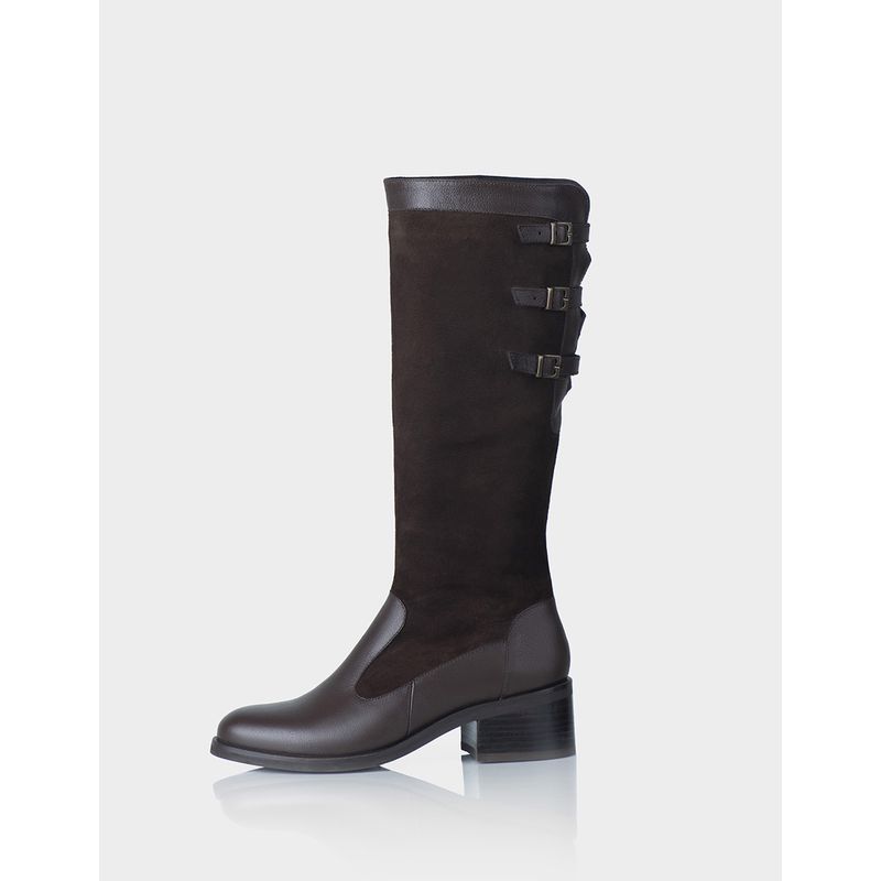 STIVALI - Bota Urbe Cuero y Gamuza Cafe