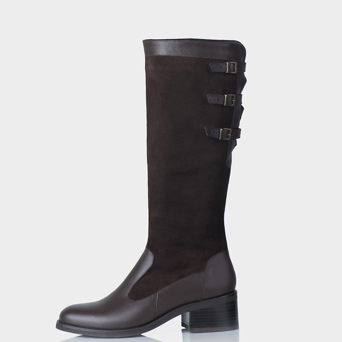 STIVALI - Bota Urbe Cuero y Gamuza Cafe