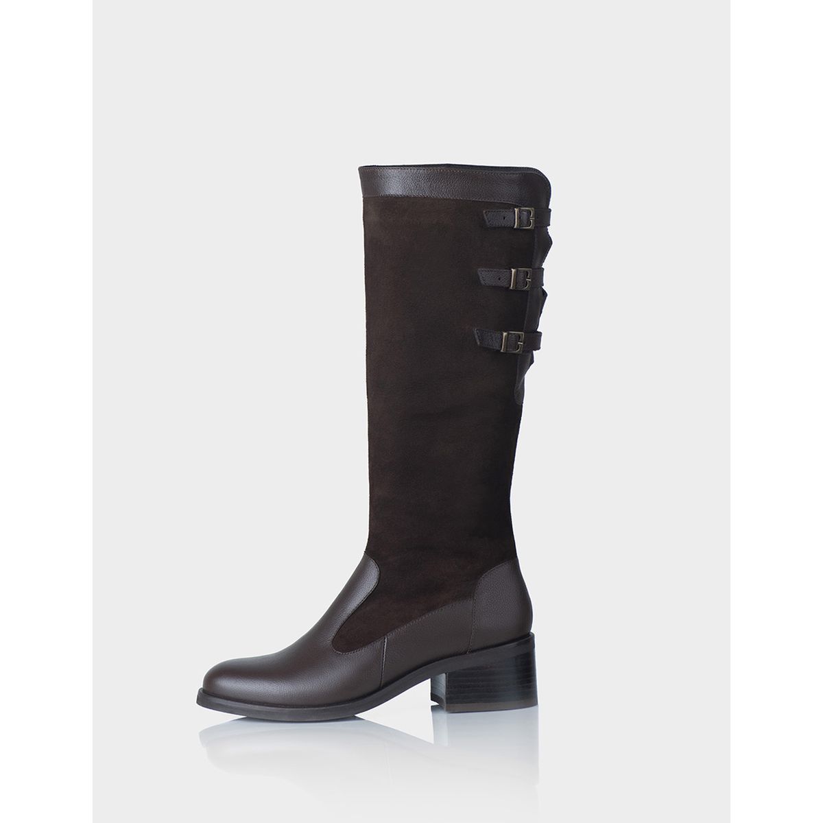 STIVALI - Bota Urbe Cuero y Gamuza Cafe