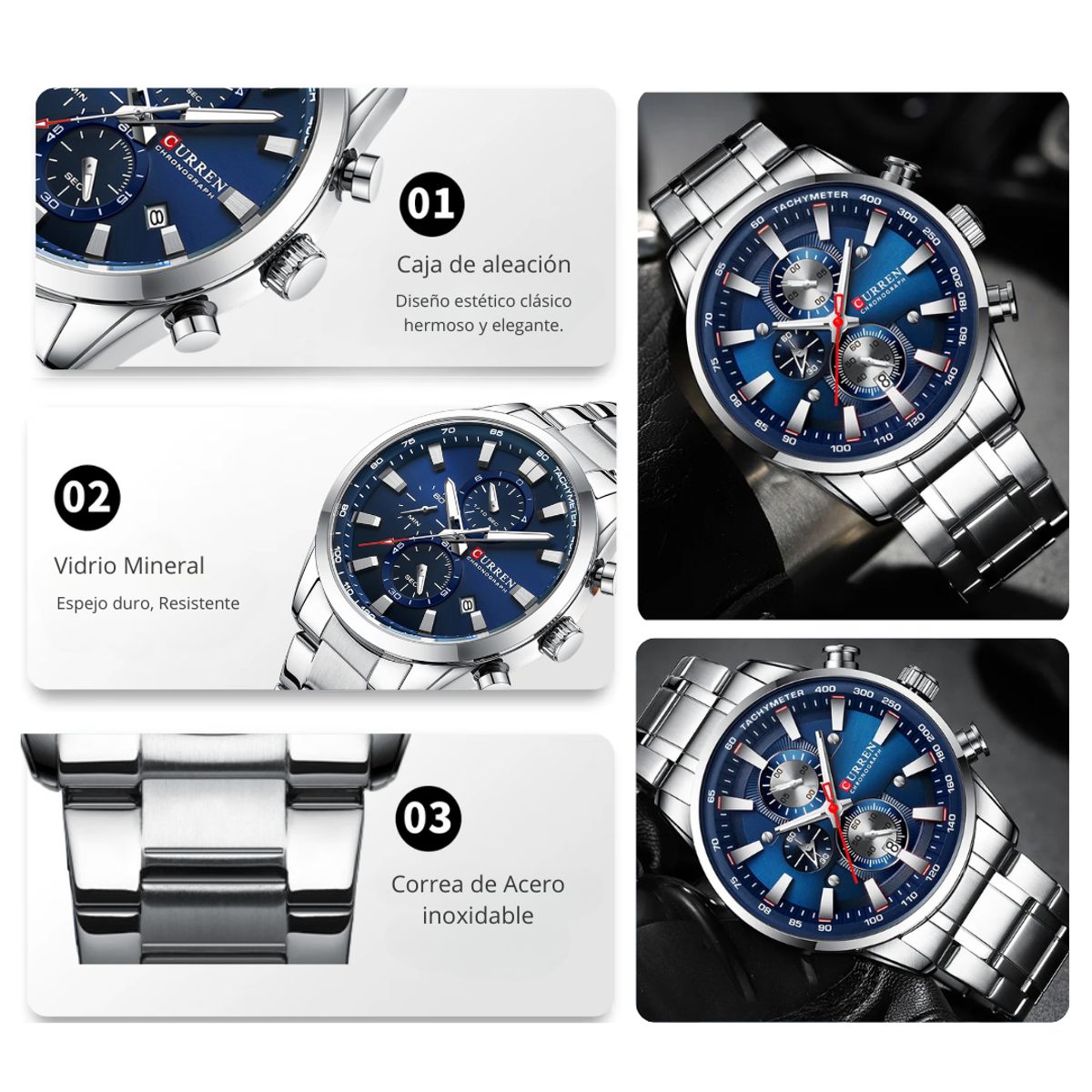 CURREN - Reloj CURREN 8445 Cronógrafo Para Hombre