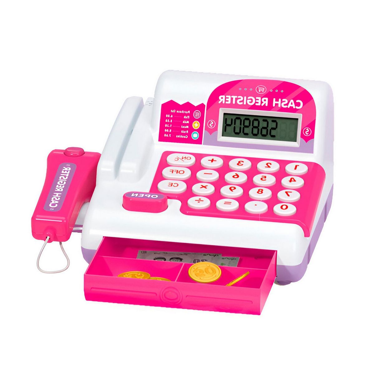 GENERICO - Caja Registradora Juguete Para Niña Con Tarjeta + Baterias