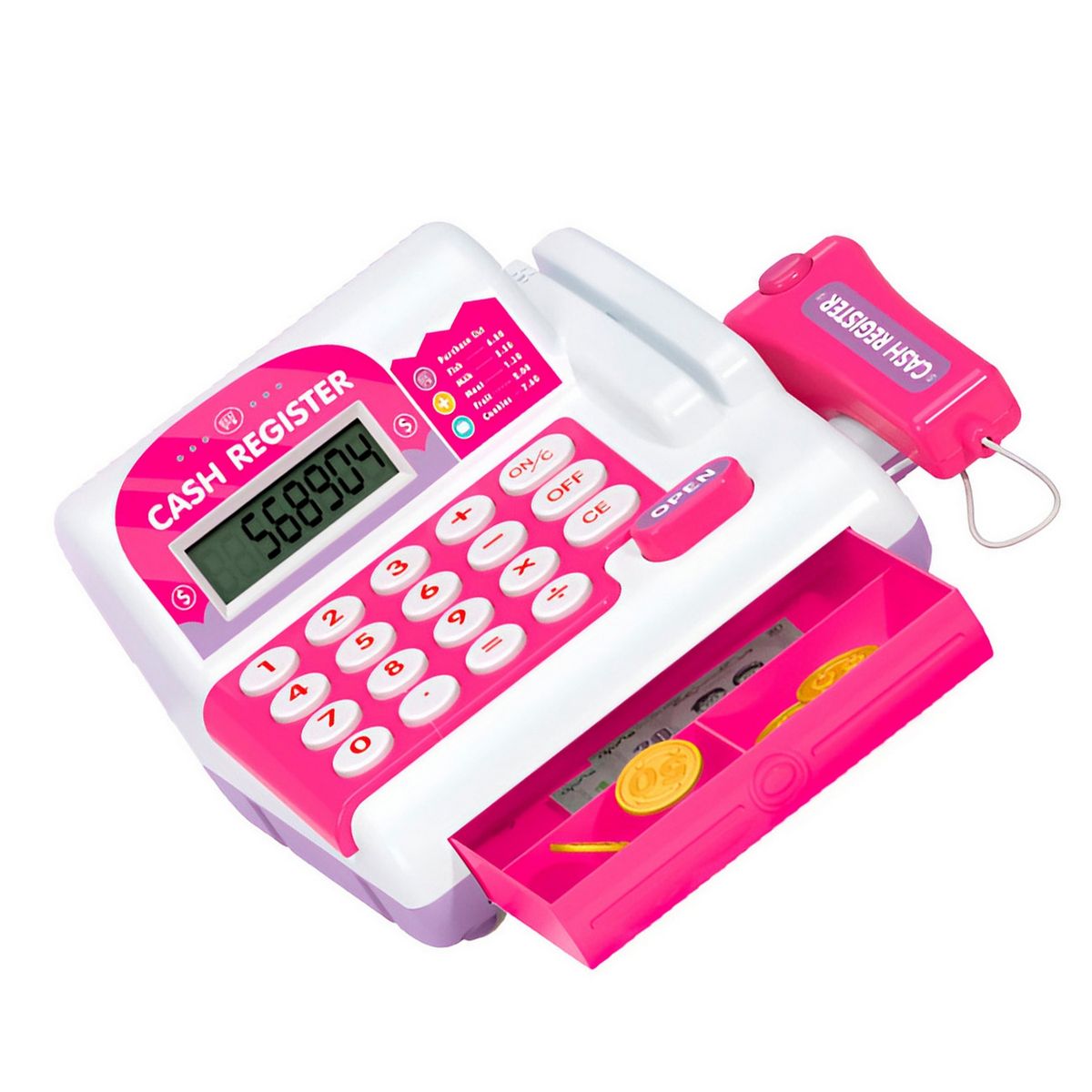 GENERICO - Caja Registradora Juguete Para Niña Con Tarjeta + Baterias