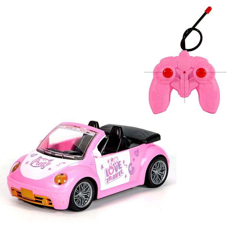 GENERICO - Carro Deportivo Muñeca Rosa Recargable +control Juguete Niña