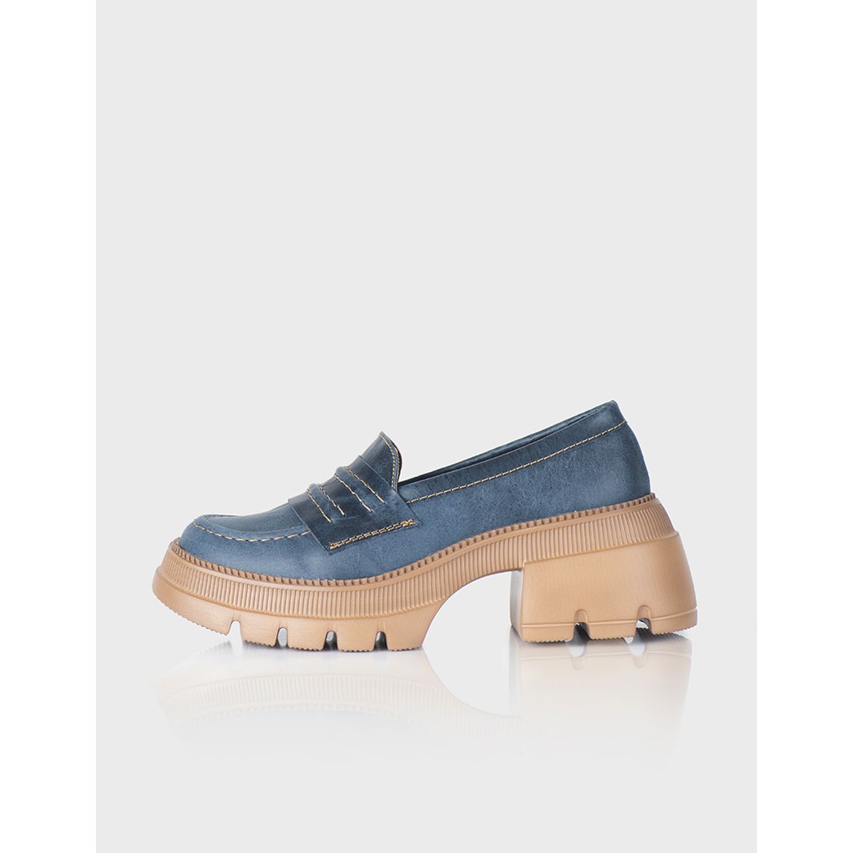 STIVALI - Mocasin Zamora Cuero Azul