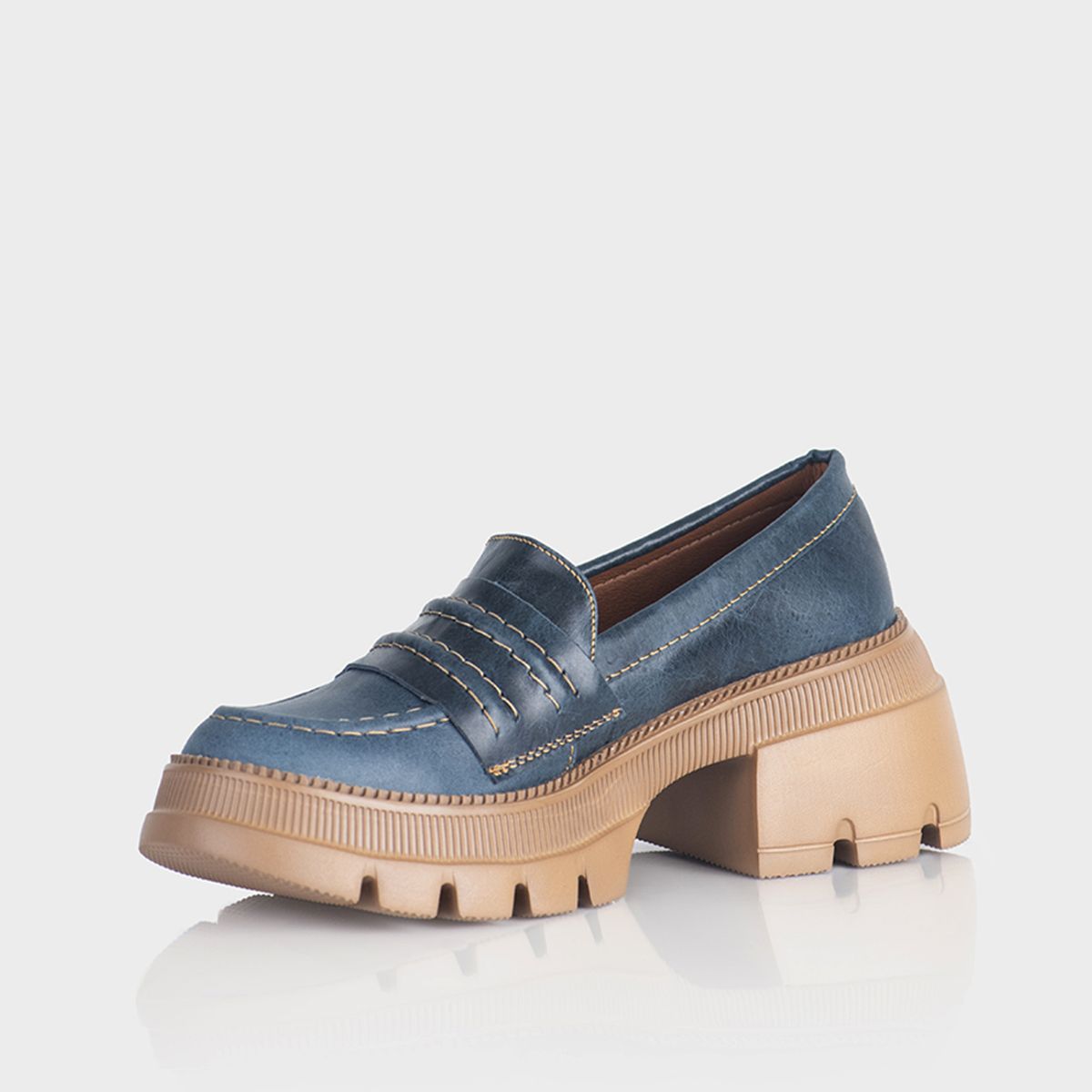 STIVALI - Mocasin Zamora Cuero Azul