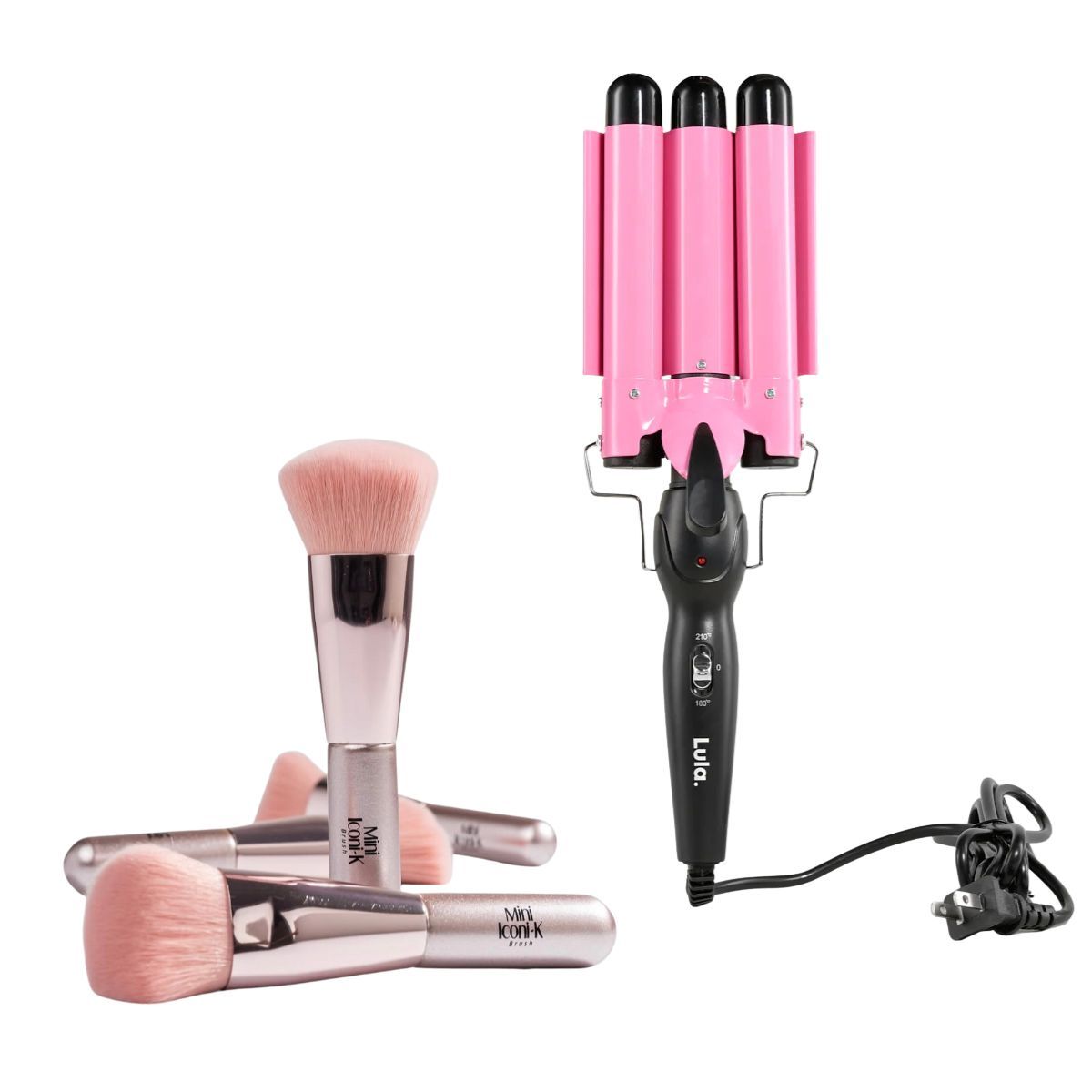 GENERICO - Rizador Ondas Sirena Maquillaje Profesional Brocha Mini