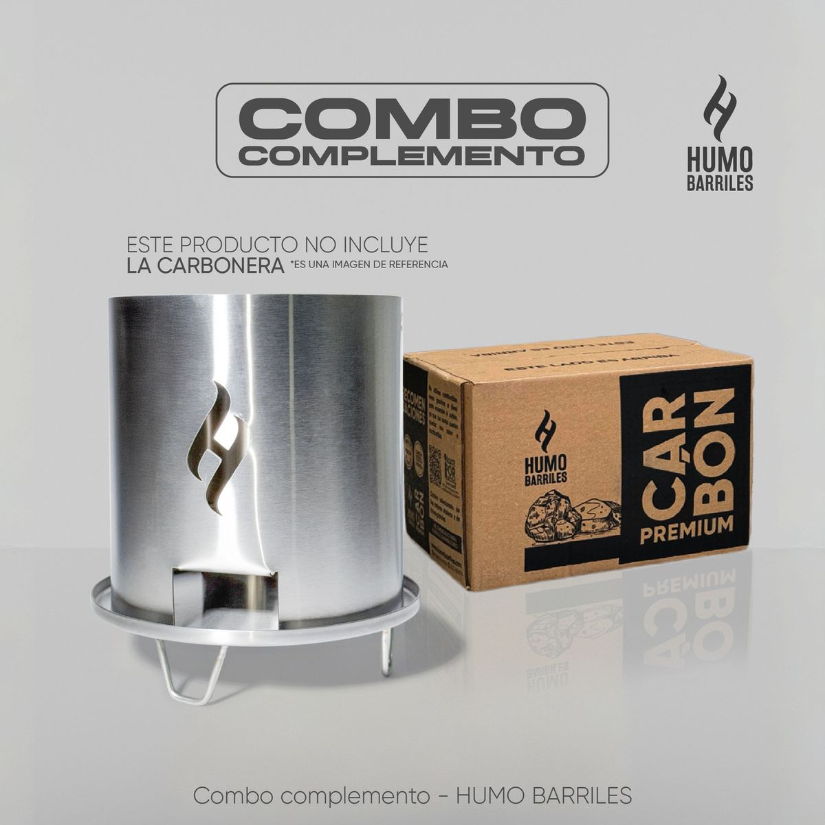 HUMO BARRILES - Combo Complemento - Cenicero + Caja de Carbon Humo Barriles