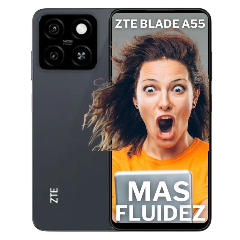 ZTE - Celular ZTE BLADE A55 128GB4GB - Negro
