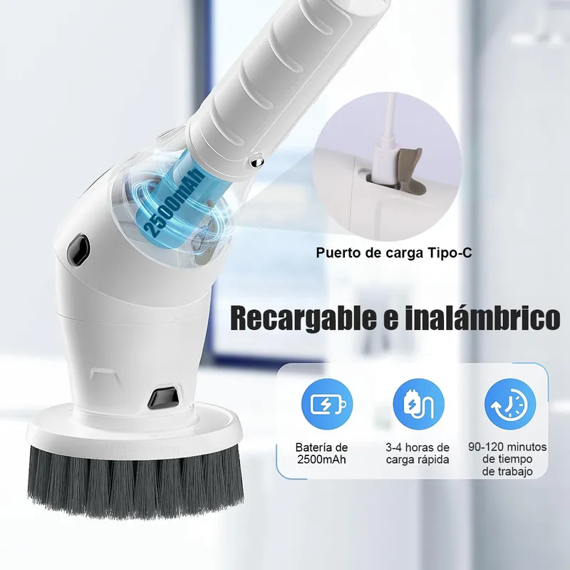 GENERICO - Cepillo Eléctrico Pro - Limpieza 8 En 1 - 2025 - Aseo del Hogar