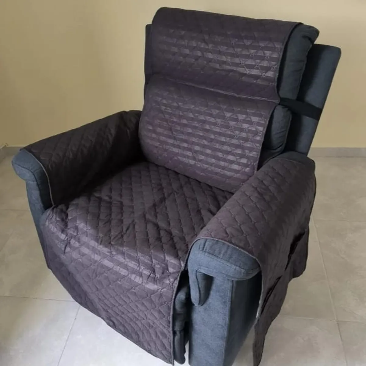 GENERICO - Protector para Reclinomatic Forro Doble Faz Marrón - Beige