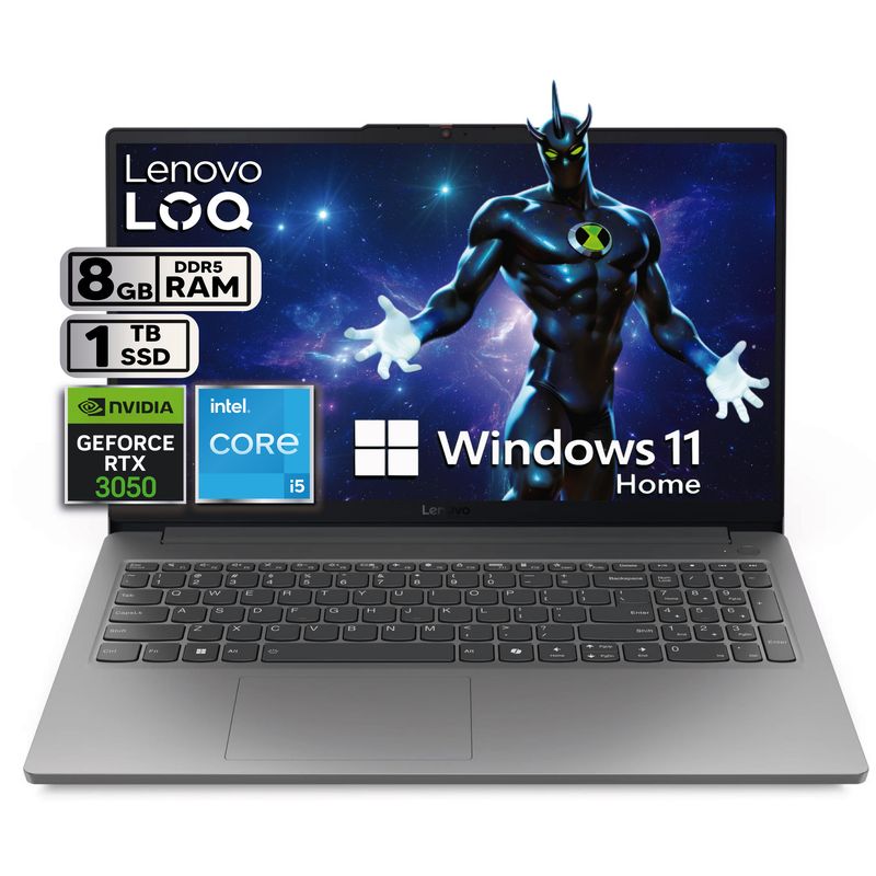 LENOVO - Portátil Lenovo Gamer LOQ Intel Core i5-12450HX RTX 3050 8GB RAM 1TB SSD 15.6” FHD