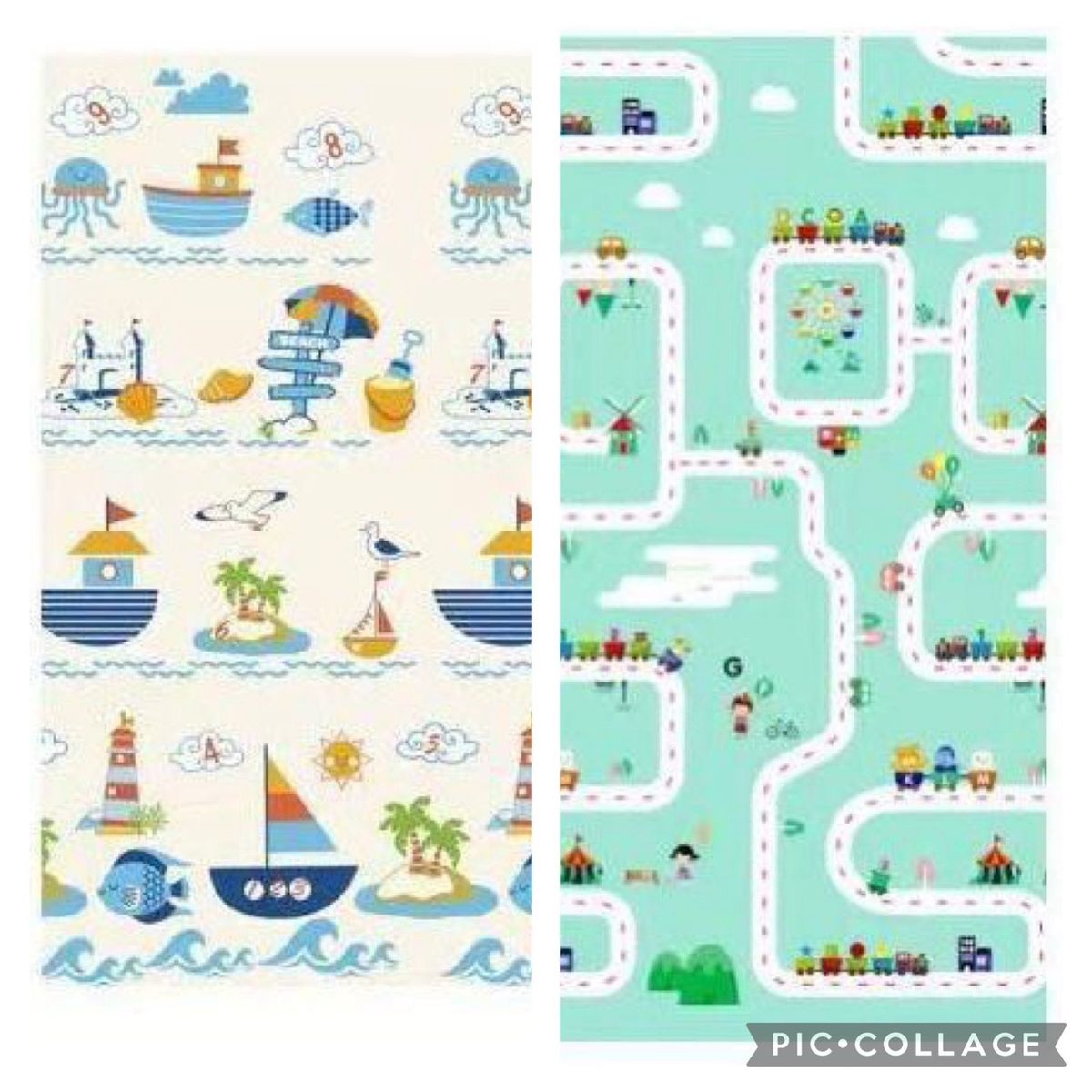 GENERICO - Tapete Para Bebé Plegable Doble Faz Grande De 2M X 180M