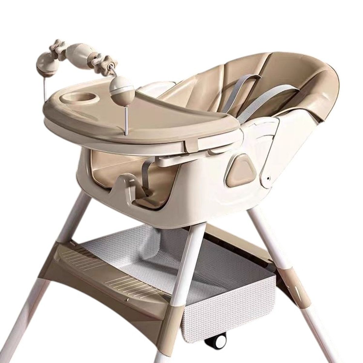 GENERICO - Silla Comedor Multifuncional Plegable Y Reclinable Beige