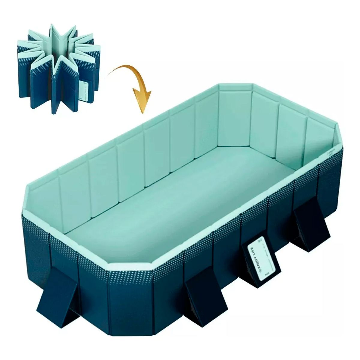 VITTORIA - Piscina Plegable 295×165×55cm Portatil Adultos Niños Familiar