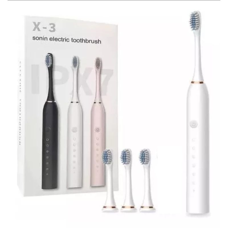 GENERICO - Cepillo Dental Eléctrico IPX7 / 4 Cabezas / 7 Modalidades