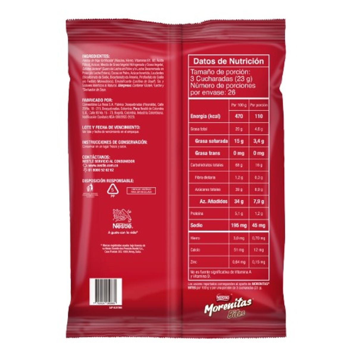 NESTLE - Morenitas Bites Nestlé x 600g