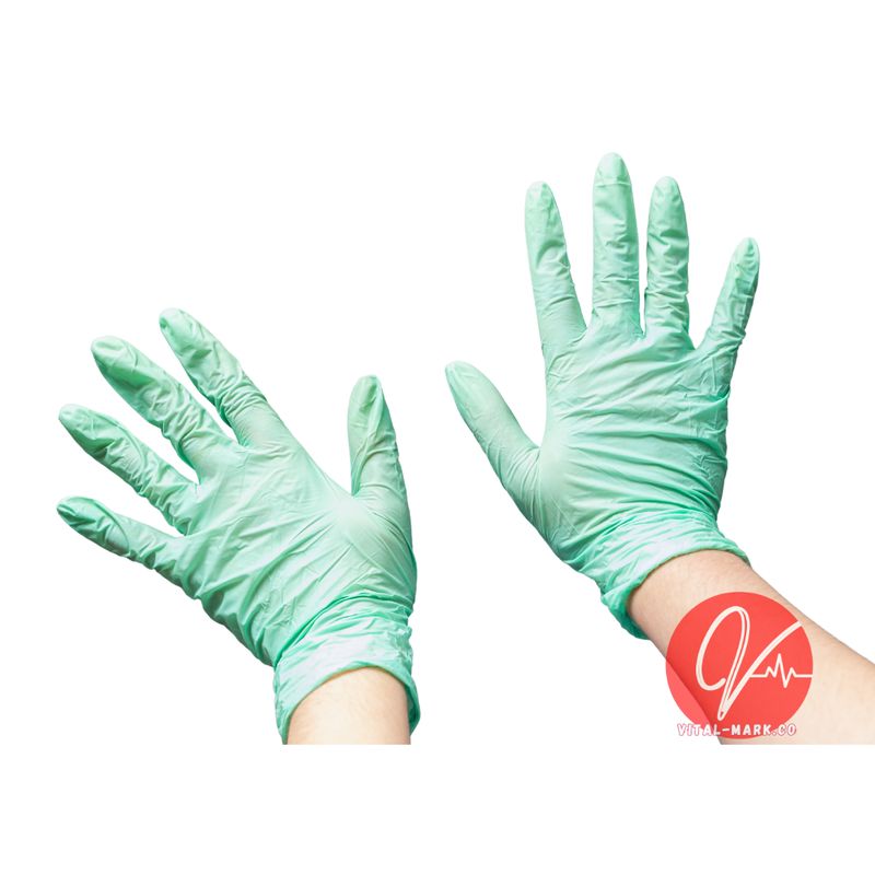 GENERICO - Guantes Nitrilo Verde Talla M Caja x100 und
