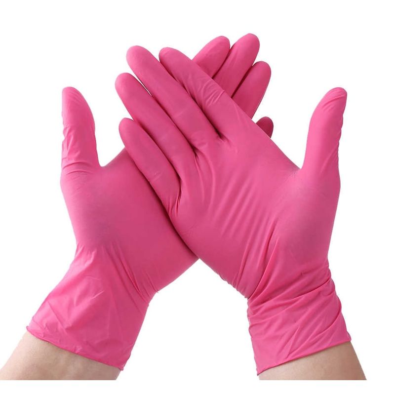 GENERICO - Guantes Nitrilo Color Rosados Talla S Caja x100 und