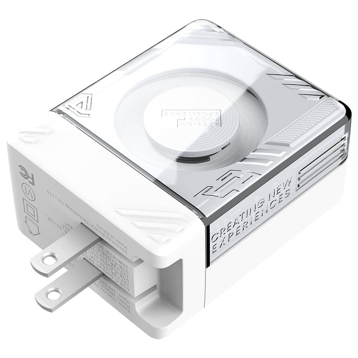 NILLKIN - Cargador de Pared 65W con Cable Retractil Tipo C Nillkin IceCore