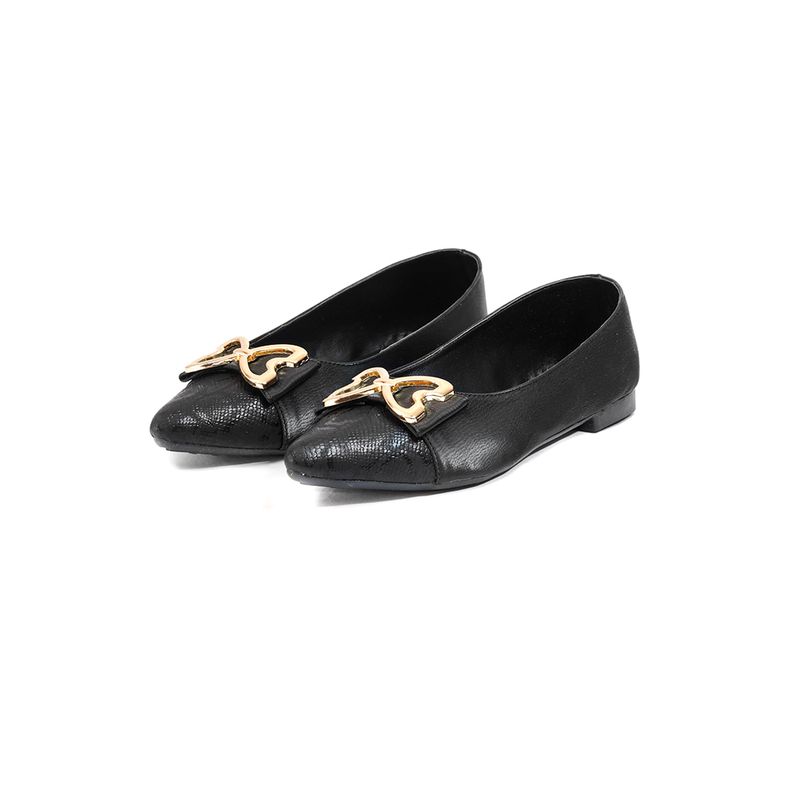 INCO - Tacón Casual para Mujer Negro Dorado Origen Valentina