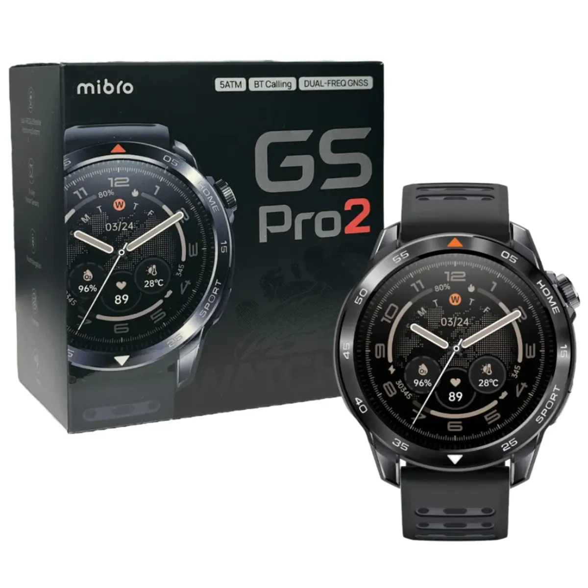 MIBRO - Reloj Inteligente Mibro GS Pro 2 - Negro (Doble Correa)