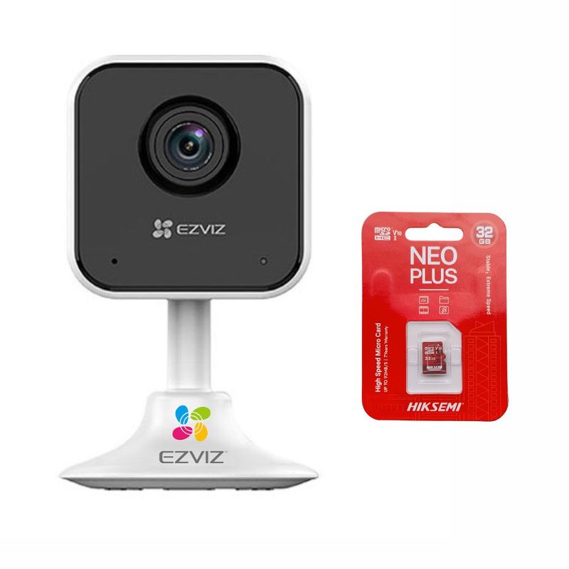 EZVIZ - CÁMARA SEGURIDAD WIFI INALÁMBRICA EZVIZ H1C IP 2MP 1080P + MEMORIA DE 32GB