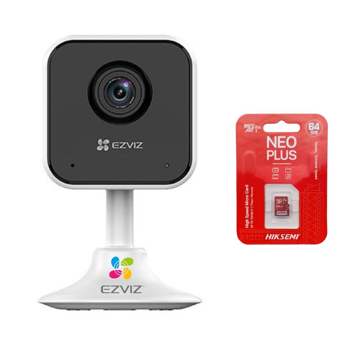 EZVIZ - CÁMARA SEGURIDAD WIFI INALÁMBRICA EZVIZ H1C IP 2MP 1080P + MEMORIA DE 64GB