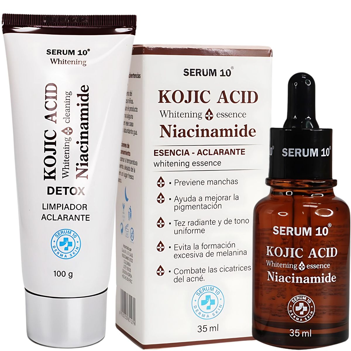 GENERICO - ACIDO KOJICO SERUM EN GEL JABON ACIDO KOJICO CREMA KIT 2UN