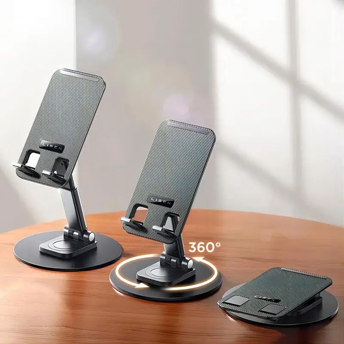 GENERICO - Soporte Base Celular Escritorio Giratorio Ajustable Premium