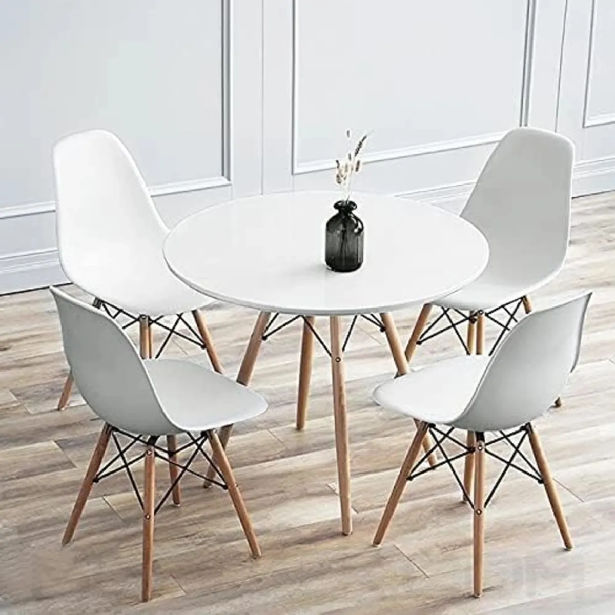GENERICO - Kit x 4 Sillas ZEBBRIS Tipo Eames Blancas