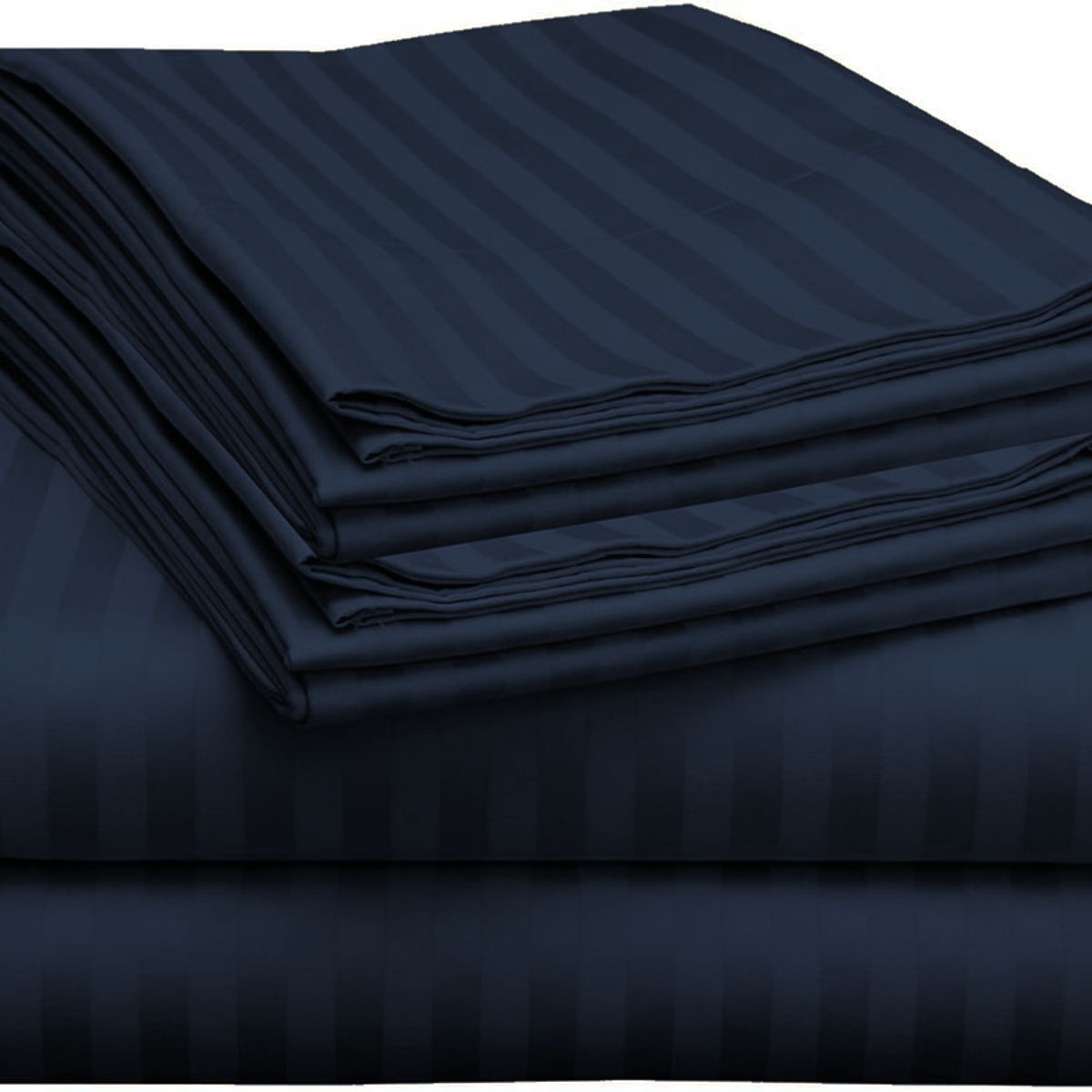 SALOMON - Juego De Sabanas QUEEN 30cm azul oscuro - Planchado Permanente 600h