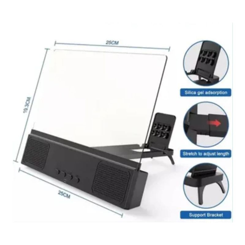 GENERICO - Amplificador de imagen y sonido con Bluetooth lupa de pantalla