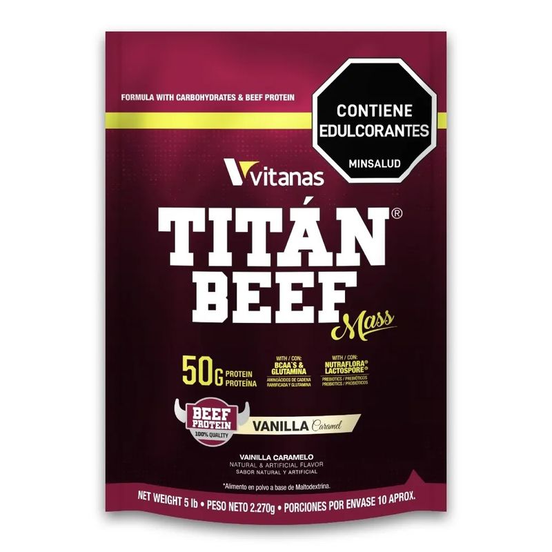 VITANAS - Titan Beef 5LB Vitanas 50gr de proteina