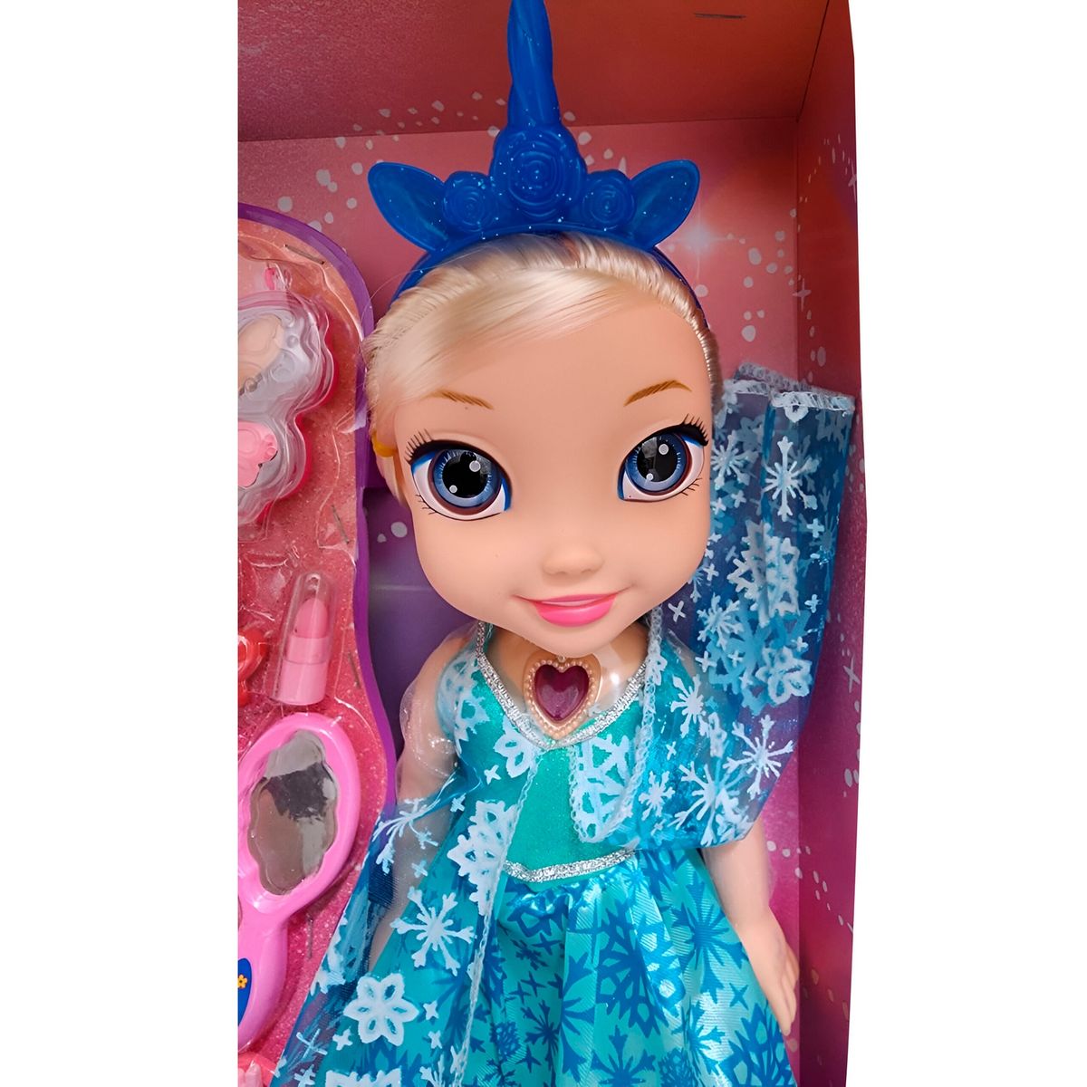 GENERICO - Muñeca Princesa Corona Vestido Accesorios Belleza