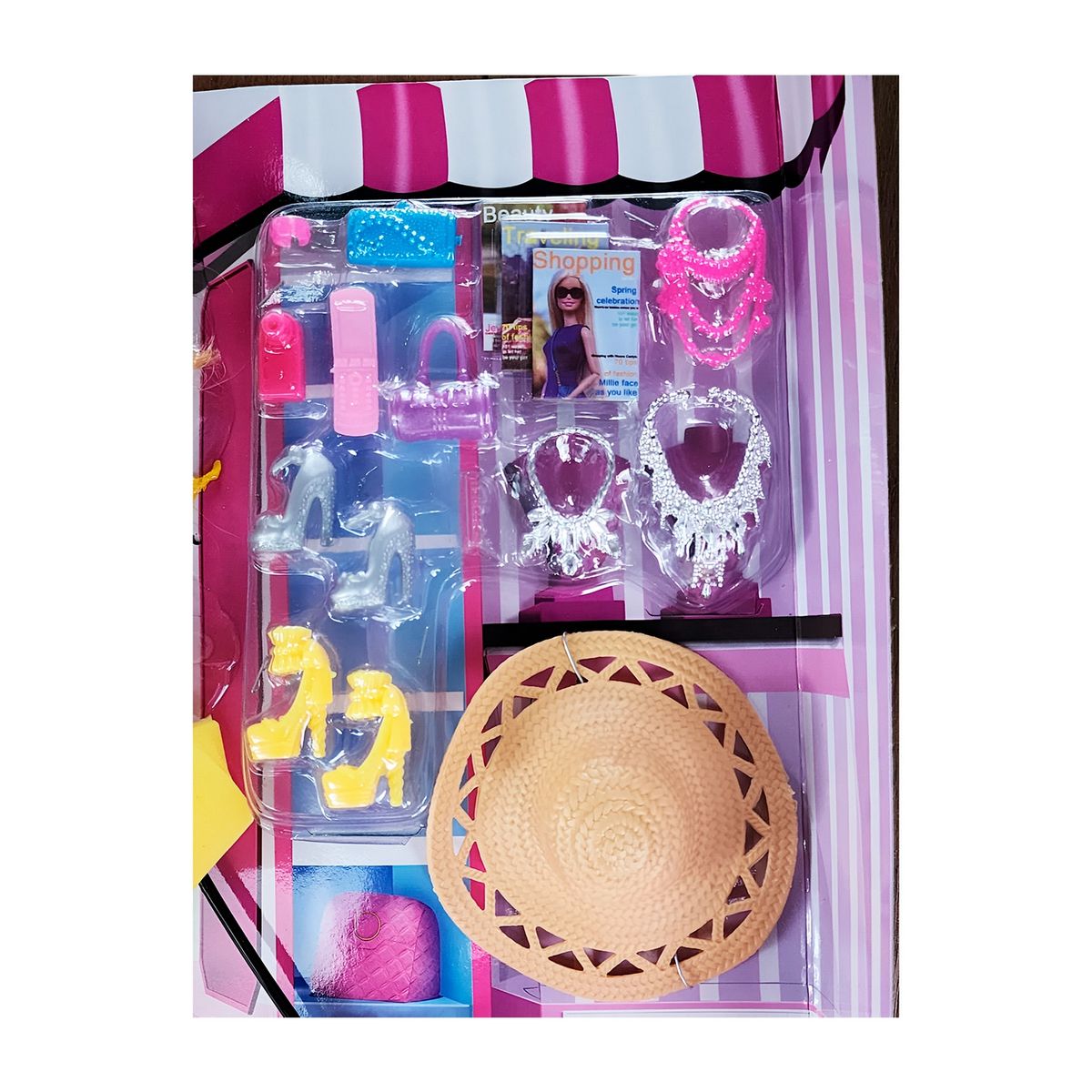 GENERICO - Muñeca Vestido Accesorios Belleza Traveling Juguete Niñas