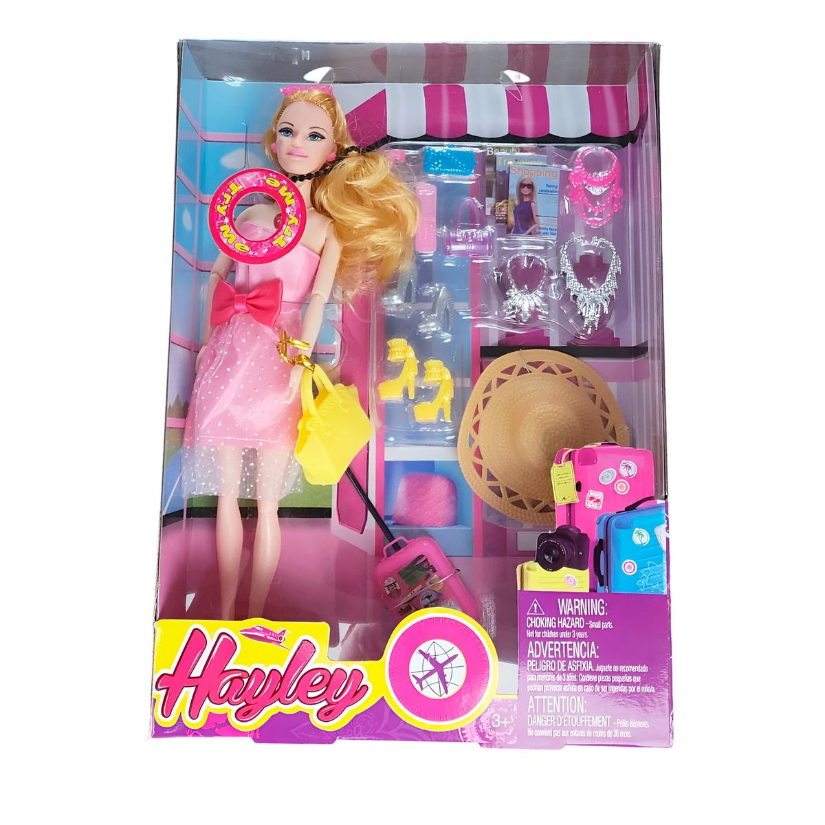 GENERICO - Muñeca Vestido Accesorios Belleza Traveling Juguete Niñas