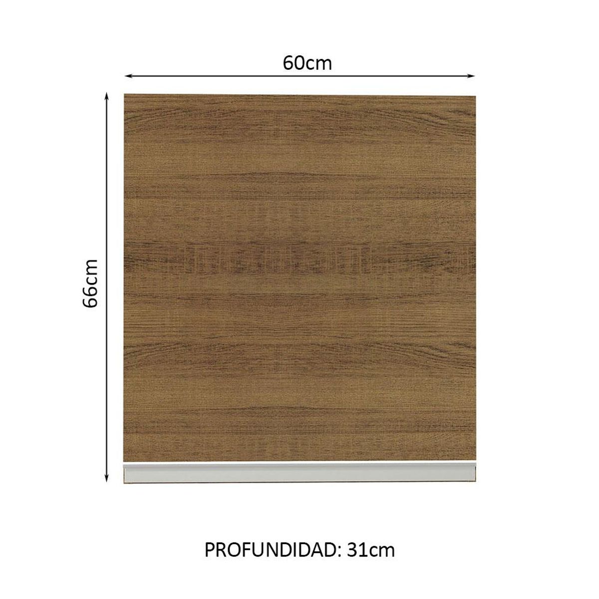 MADESA - Mueble de Cocina Superior Glamy 60 cm 1 Puerta Marrón