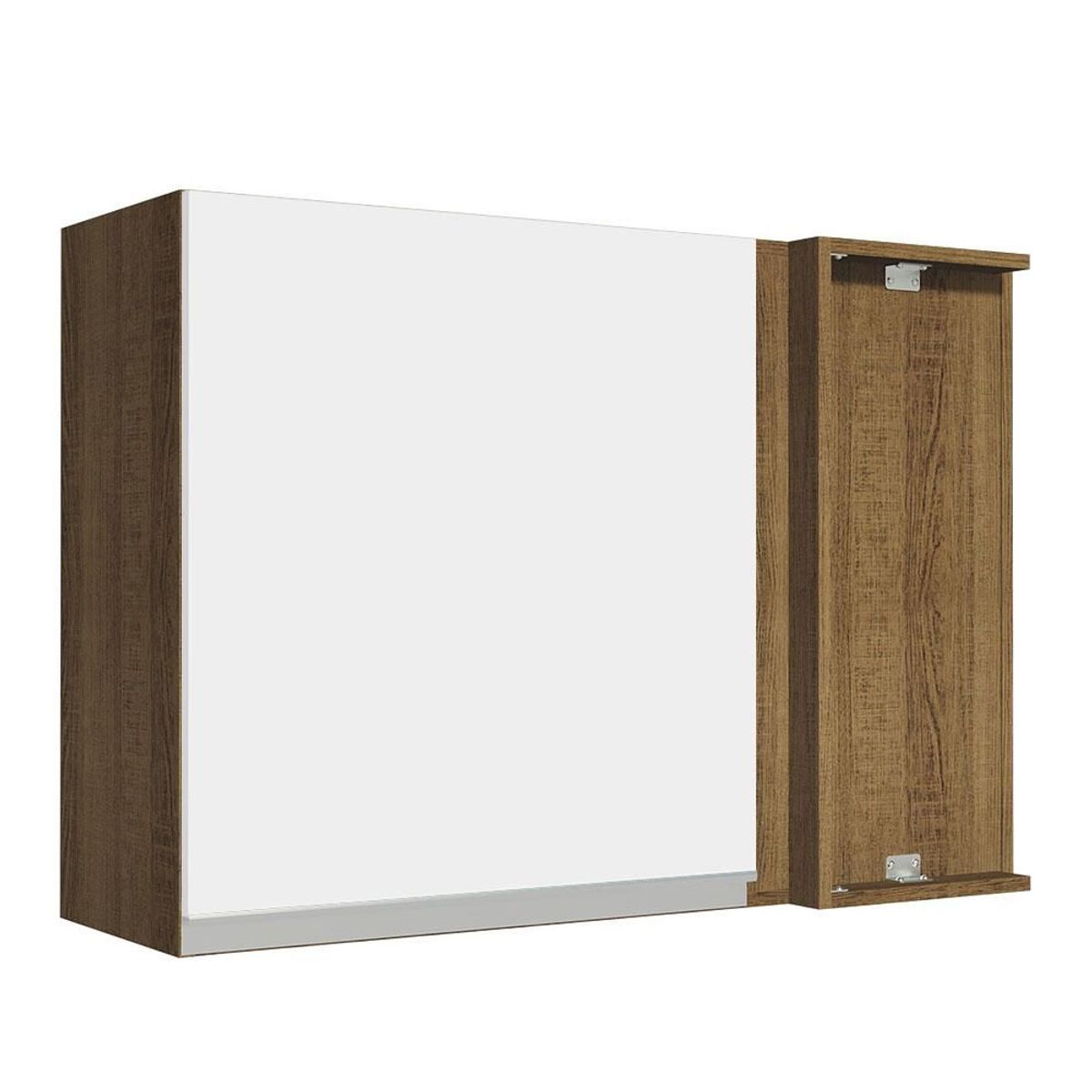 MADESA - Mueble de Cocina Superior de Esquina Glamy 1 Puerta Marrón/Blanco