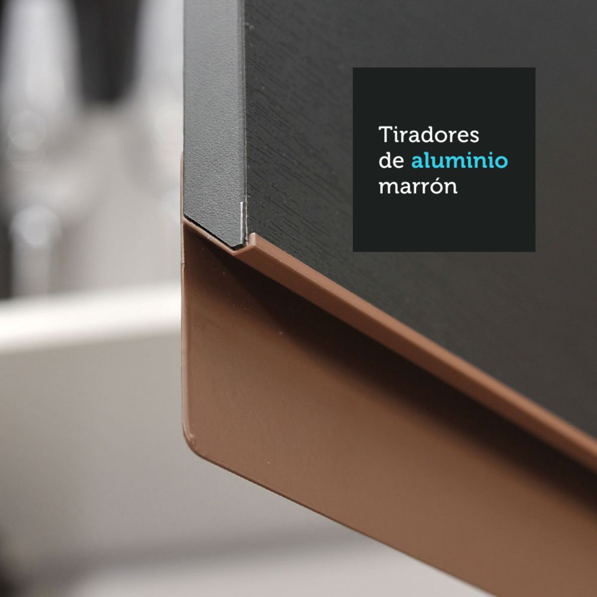 MADESA - Mueble de Cocina Bajo de Esquina Reims 1 Puerta Negro