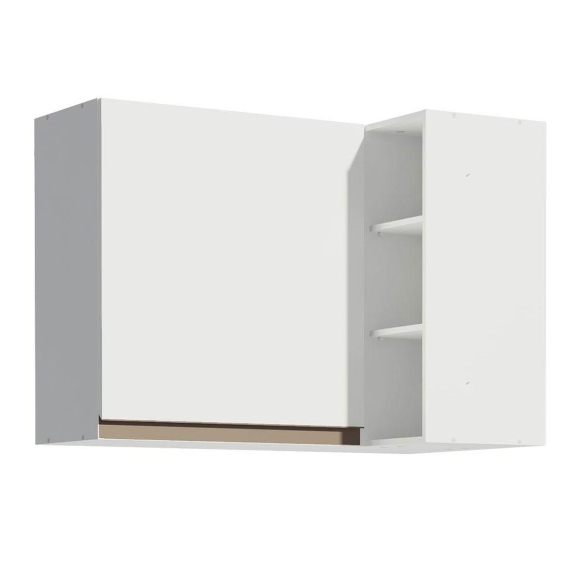 MADESA - Mueble de Cocina Superior de Esquina Reims 1 Puerta 3 Nichos Blanco