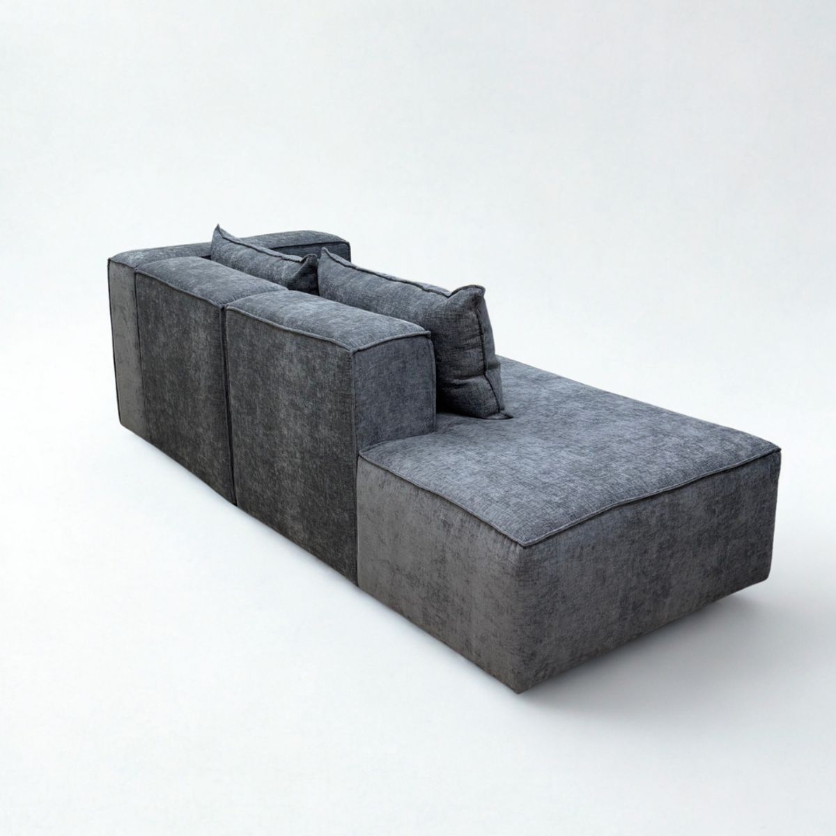 GENERICO - SOFÁ MODULAR COLOR GRIS EN TELA ANTIFLUIDOS Y PET FRIENDLY - ROMA