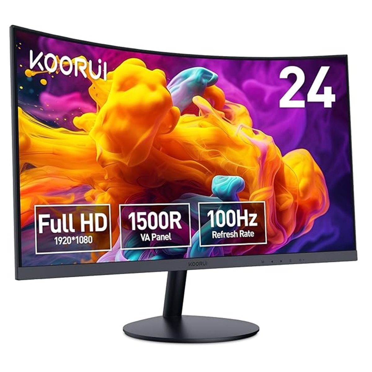 GENERICO - Koorui Monitor Curvo 24 Pulgadas Para Juegos Alta Frecuencia