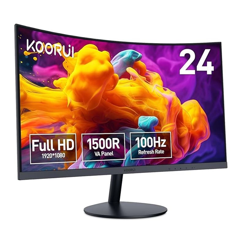 GENERICO - Koorui Monitor Curvo 24 Pulgadas Para Juegos Alta Frecuencia