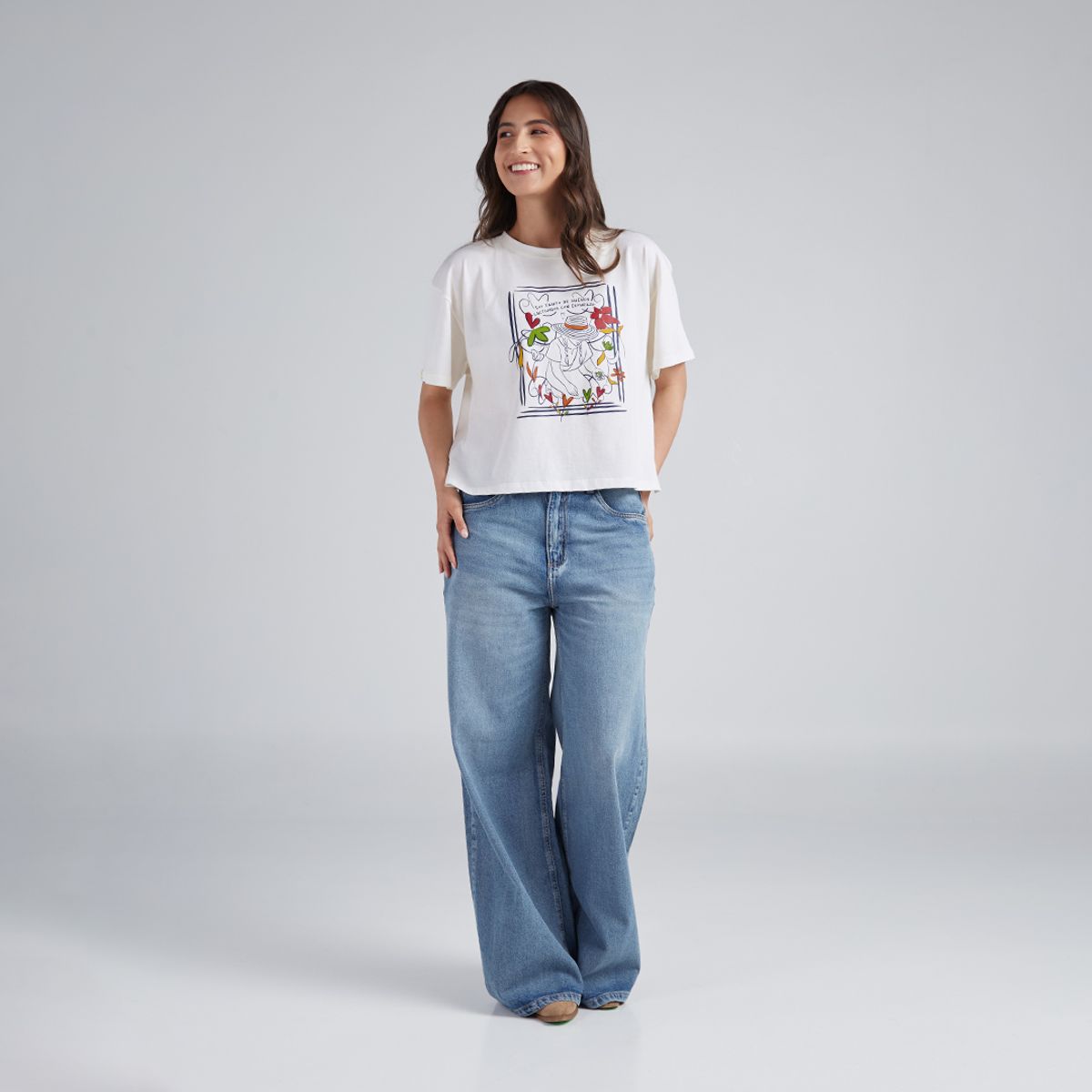 JULIANA SANCHEZ - Camiseta Cosecha de sueños - Marfil