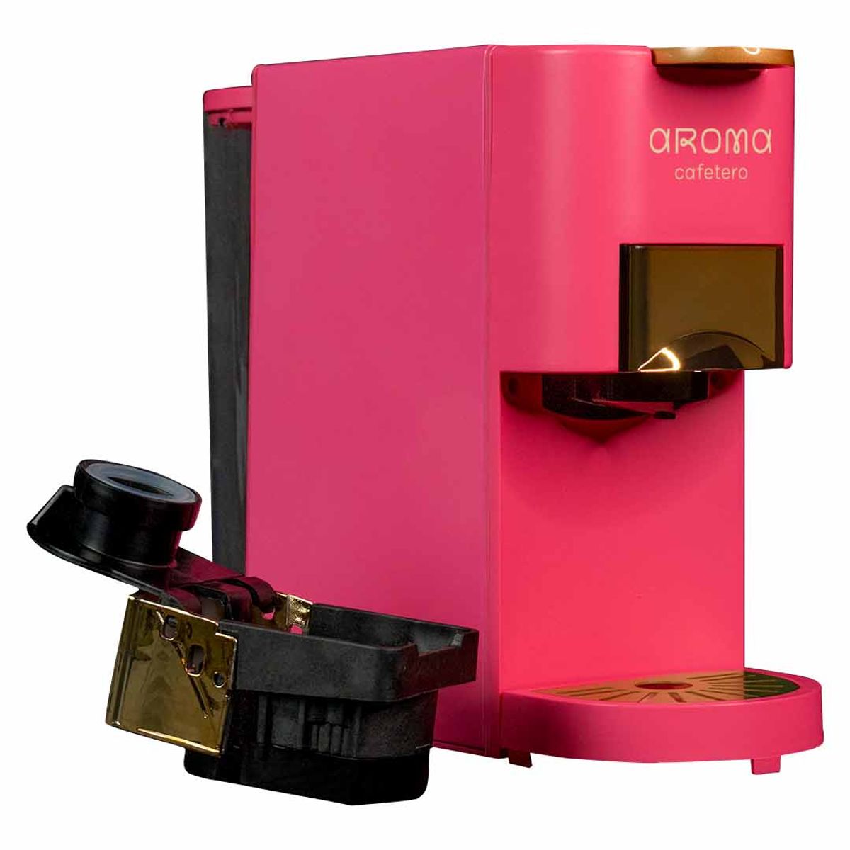 AROMA CAFETERO - Máquina de café expresso con Café Molido y cápsulas CMH-8S