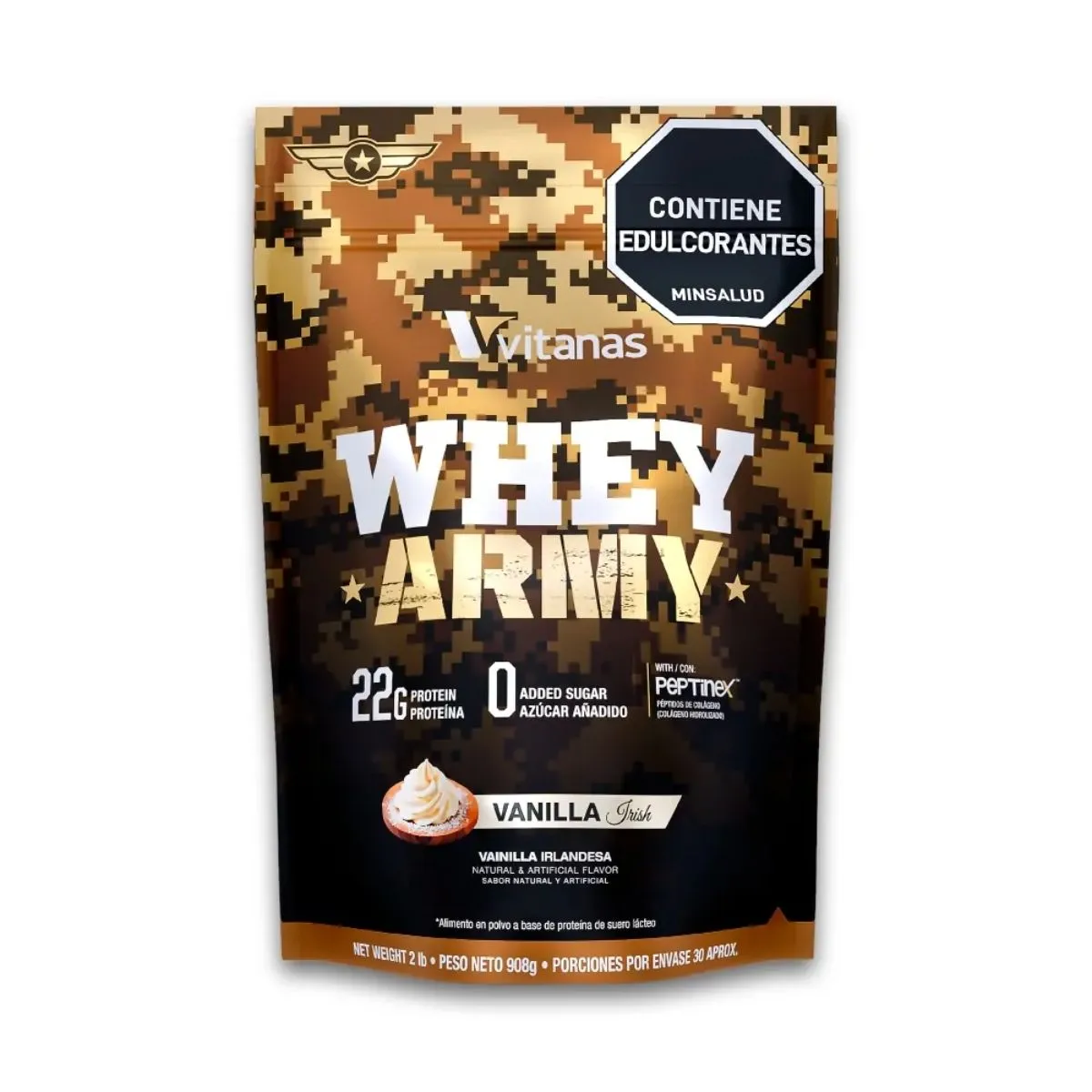 VITANAS - Whey Army Proteina 2 libras - Vitanas