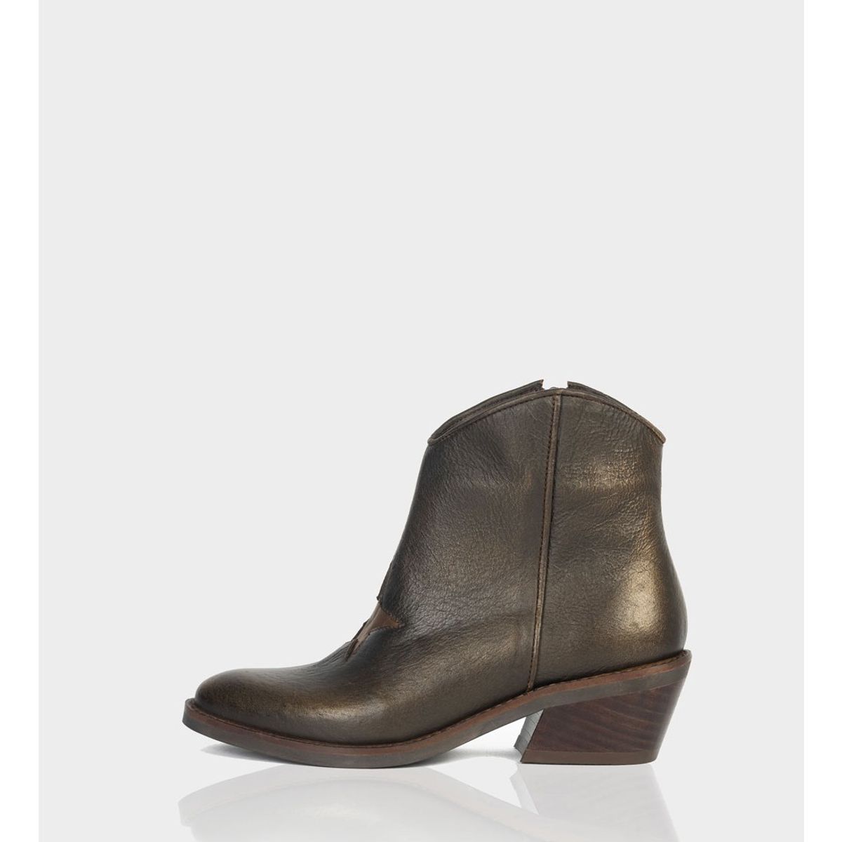 STIVALI - Botin Andromeda Cuero Cafe x Bronce