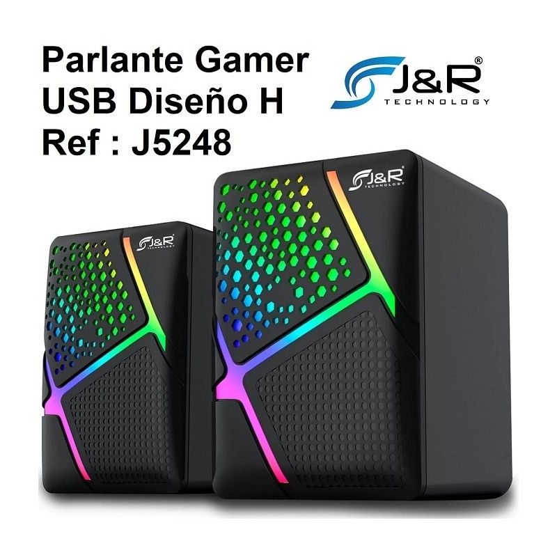 JYR TECHNOLOGY - Parlantes JyR Gaming Speaker RGB J5248