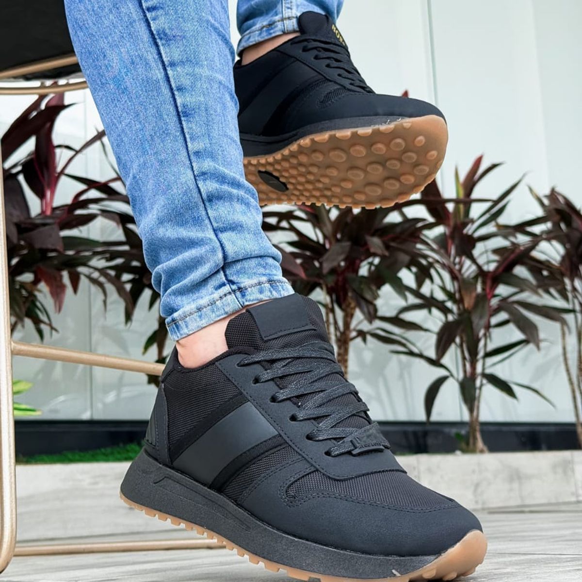 DEPORTIVA - Tenis Caballero Deportivas Suaves Hombre-Negro