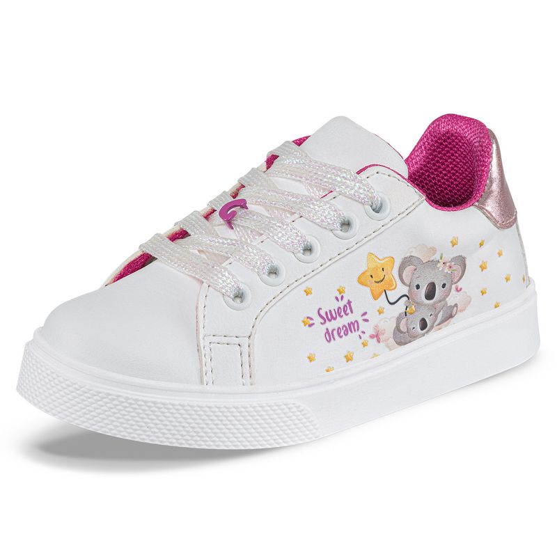 LOS GOMOSOS - Tenis Casuales Noggin Blanco-Rosa Los Gomosos para Niña